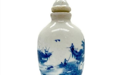 In Conjunction Chinese Handmade Porcelain Snuff Bottle