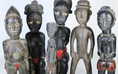 Ivory Coast Collection of Carved Wood Figures