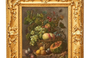 Jan Van Os (1744 - 1808) Still life, with fruits, nuts and i...