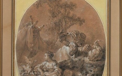 Jean Baptiste Huet French, 1745-1811 A Shepherdess with