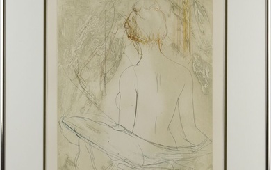 Jean-Baptiste VALADIÉ (né en 1933). Femme de dos. Lithographie signée en bas à droite au...