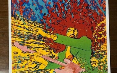 Jimi Hendrix - Explosion - Art by Martin Sharp (1970)