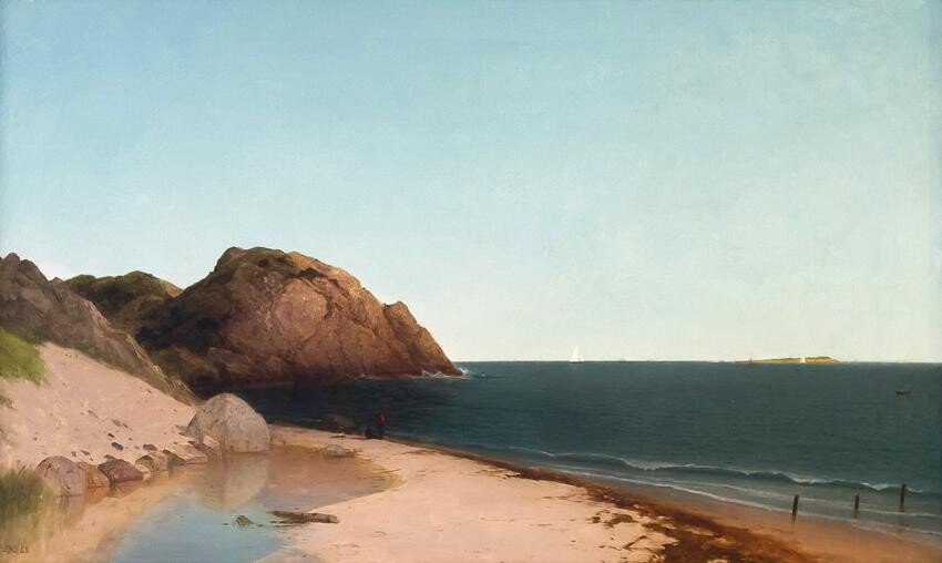 John F. Kensett (American, 1816-1872) "Singing Beach &