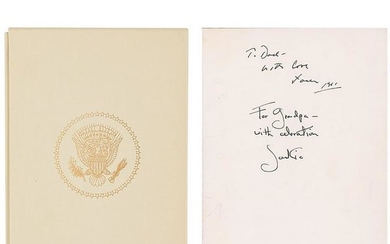 John, Jacqueline, and Caroline Kennedy Signed Inaugural