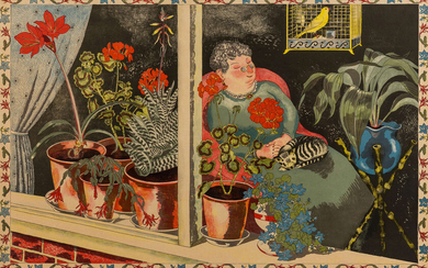 John Nash (1893-1977) Window Plants, from School Prints