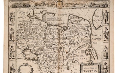 John Speed - 17th century engraved map of Tartary