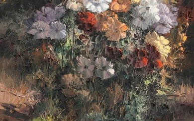 Jose Vives-Atsara (1919-2004), "Flowers", 1974, oil