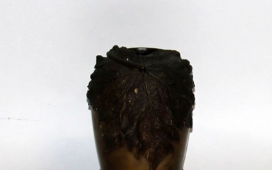 L. CARAVAL Signed And Numbered Bronze Vase.