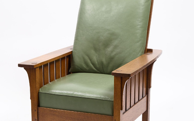 L. & J. G. Stickley Model 471 Oak Morris Chair, c.1912