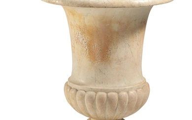 LARGE MARBLE CRATER VASE
