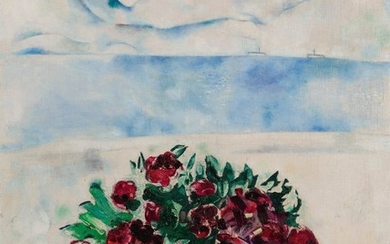 L'ESPRIT DE ROSES (AU-DESSUS DES FLEURS), Marc Chagall