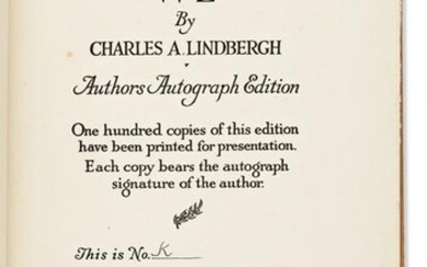 LINDBERGH, CHARLES A. We. Signed on the limitation