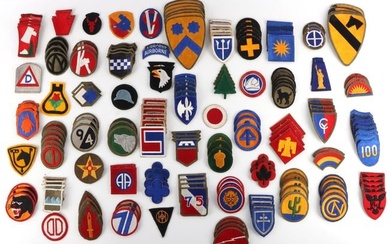 LOT OF APPROX. 185 WWII & POST US MILITARY PATCHES