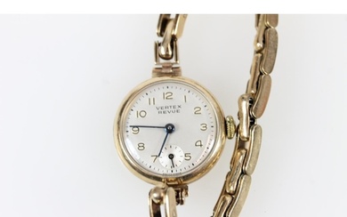 Ladies 9ct gold cased Vertex Revue wristwatch with 17 jewel ...