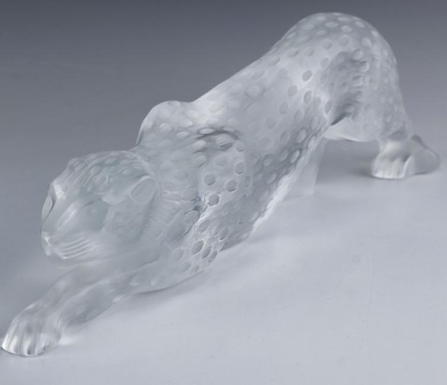 Lalique French Art Glass Zelia Panther Sculpture