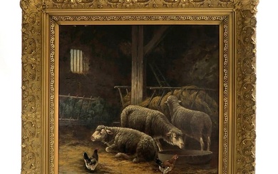 Large 19th C. Oil on Canvas by G. Manhard