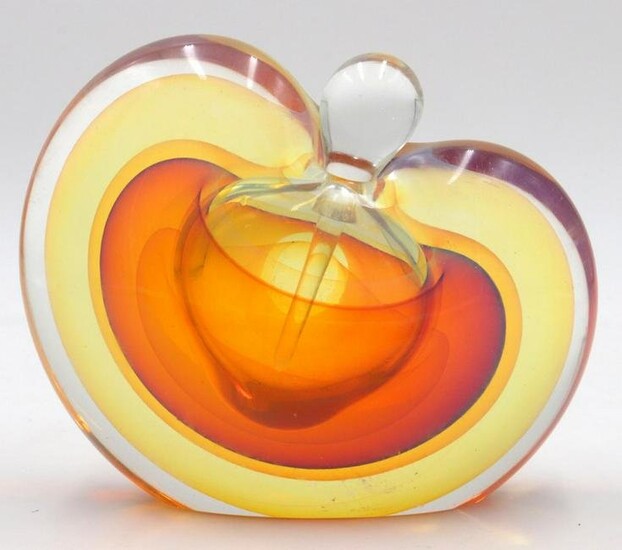 Large Charles Wright Art Glass Perfume Bottle