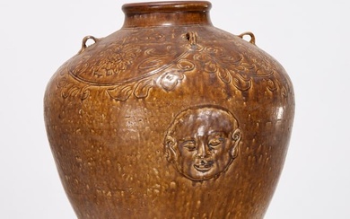 Large Chinese brown glaze Martaban jar