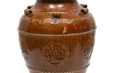 Large Continental Salt Glazed Stoneware Jar Late 20th century