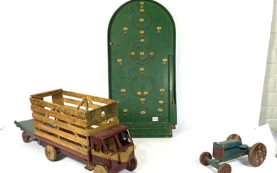 Large assortment of vintage toys, including a selection of boxed Subutteo teams and green baize