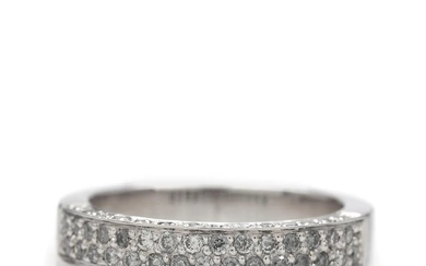 Les Pavés Diamond ring set with numerous brilliant-cut diamonds totalling 0.60 ct.,...
