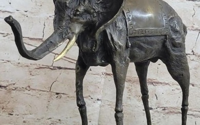 Long Leg Elephant Inspired Bronze Sculpture