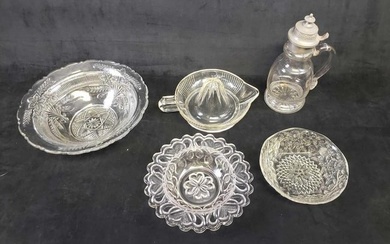 Lot of 5 Glass Items
