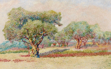 Louis Joseph GAIDAN 1847 - 1925 Paysage aux oliviers