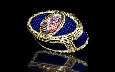 Louis XVI-Golddose mit Miniatur