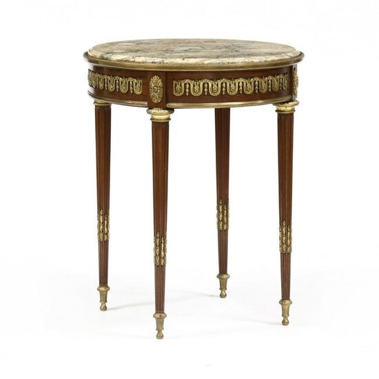 Louis XVI Style Marble Top and Ormolu Center Table