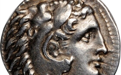 MACEDON. Kingdom of Macedon. Demetrios I Poliorketes, 306-283 B.C. AR Drachm (4.34 gms), Miletos Mint, ca. 295/4 B.C. CHOICE EXTREMELY FINE.