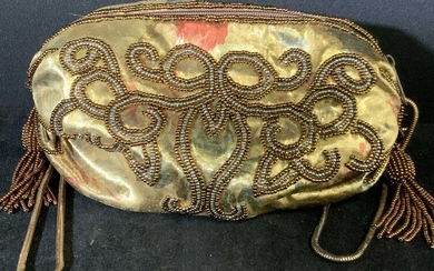 MAGID Metallic Floral Beaded Shoulder Bag