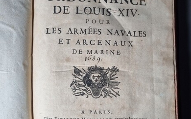MARINE. – Ordonnance de Louis XIV, pour les... - Lot 34 - Binoche et Giquello