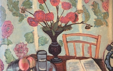 MATISSE Still Life with Dahlias Print on Board