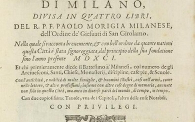 MORIGIA, Paolo (1525-1604) - Historia dell'antichitÃ