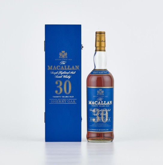 Macallan 30 Year Old Sherry Oak Blue Box 43.0 ABV NV (1 BT)