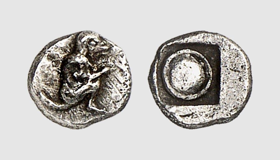 Macedon. Uncertain mint. 500-450 BC. AR Tetartemorion (0.26g)....