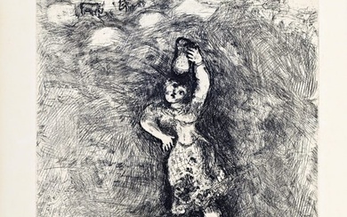 Marc Chagall - Fables de la Fontaine : La laitiere et le pot au lait, 1952