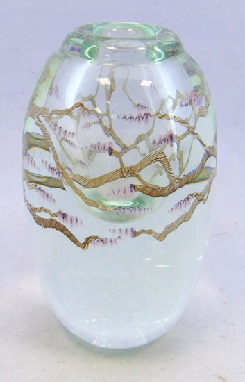 Mark Peiser paperweight glass vase