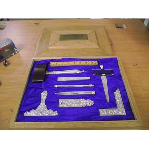 Masons Masonic Presentation Set donated to Lodgeof Probity N...