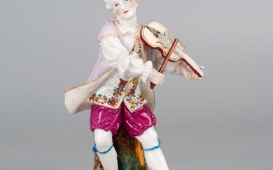 Meissen Porcelain Figurine of a Violinist, 19th Century