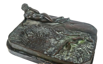 Milton Cohen - Bronze Nude Relief Sculpture