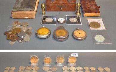 Miscellaneous silver-plated coins