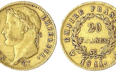 Monnaies et médailles d'or étrangères, France, Napoléon Ier, 1804-1814/15, 20 francs 1811 A, Paris. 6,45...