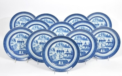 Mottahedah "Blue Canton" 12 Dinner Plates
