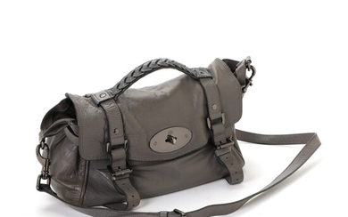 SOLD. Mulberry: A "Alexa" bag made of grey leather with silver toned hardware, a short...