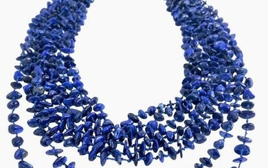 Multi-Strand Lapis Lazuli Necklace