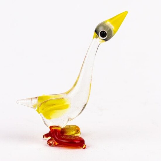 Murano Venetian Glass Sculpture Bird