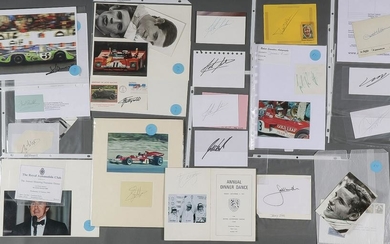 NOTABLE FORMULA ONE DRIVER'S SIGNATURES