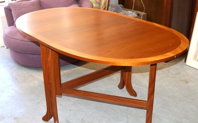 Nathan Furniture Teak Drop-Leaf Table (mid-century) Extended...